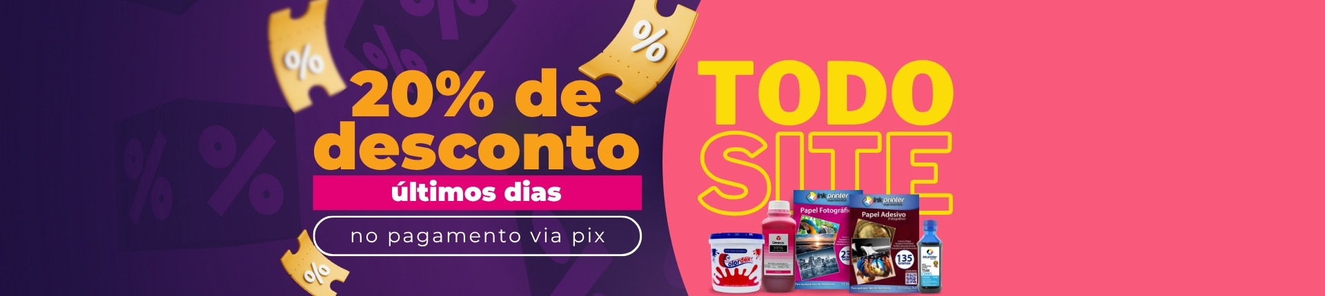 20% de desconto todo site