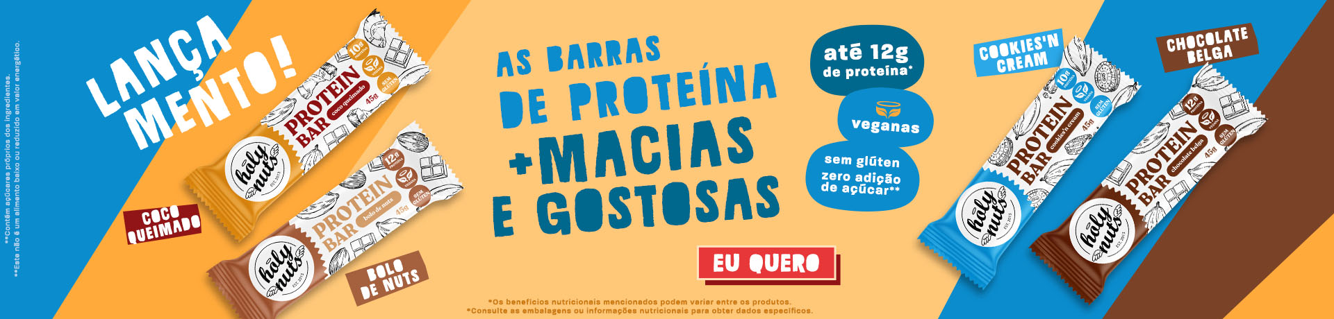 Protein Bars Lançamento