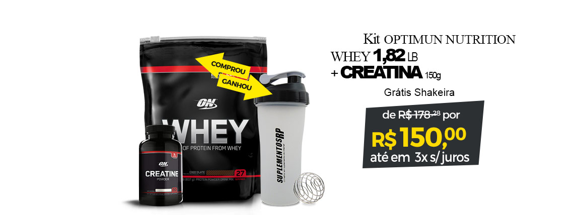 Kit Whey Optimun Nutrition 1.82lb + Creatiina 150g