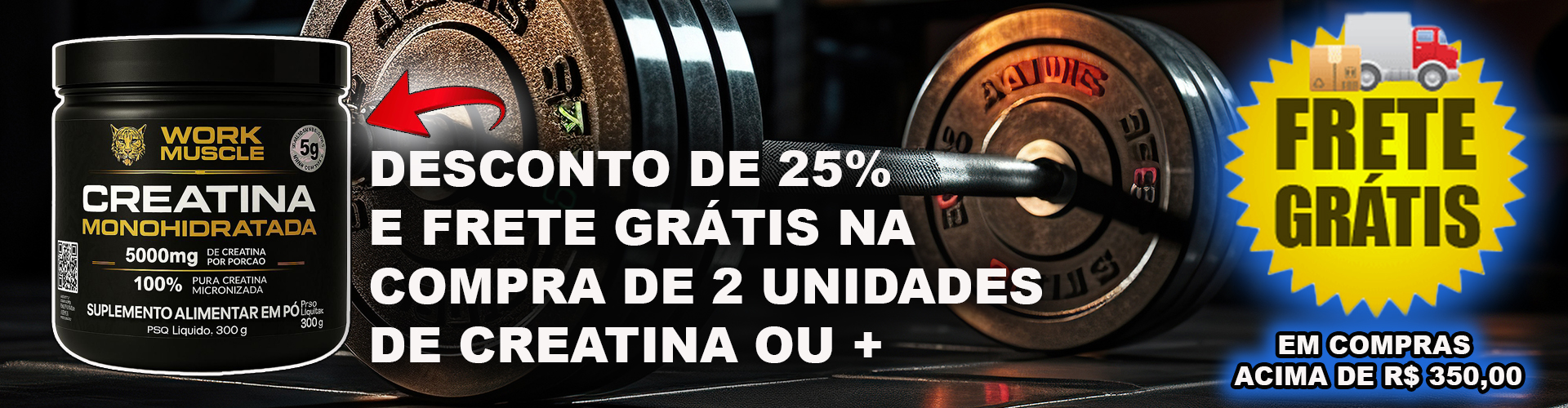 FRETE GRATIS WORKMUSCLE