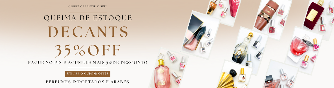 Queima de estoque decants
