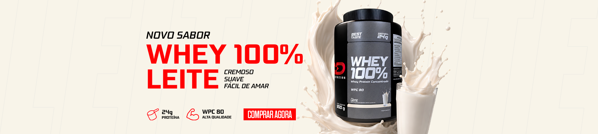 Whey 100% MD Leite 900g