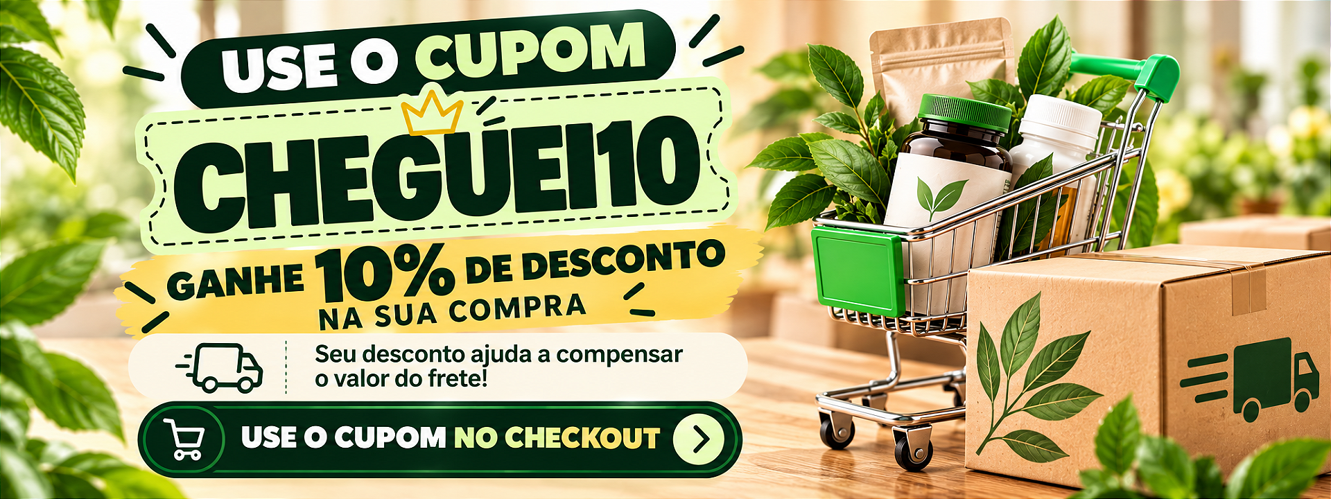 Cupom cheguei desconto