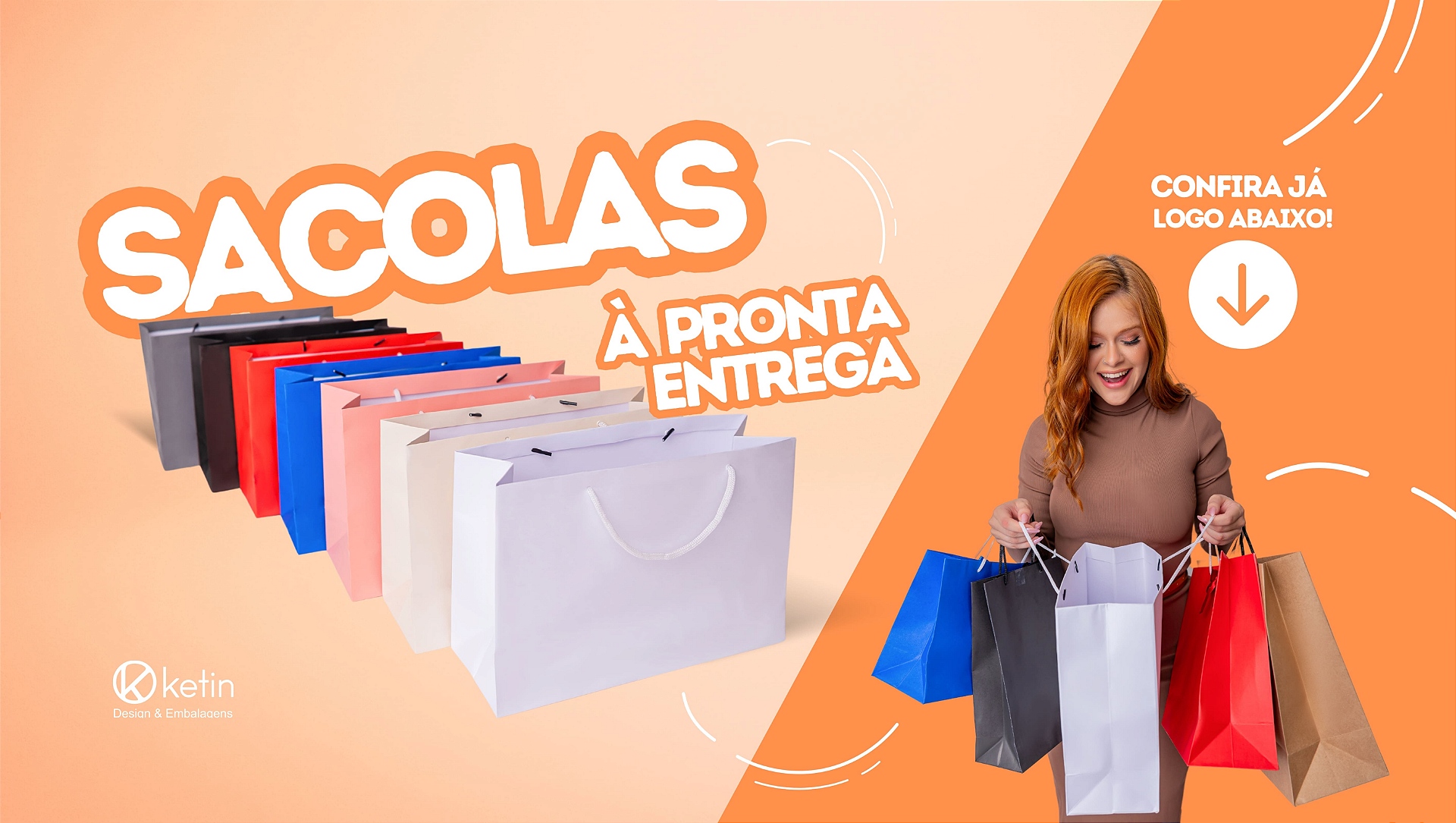 Sacolas  à pronta entrega  banner