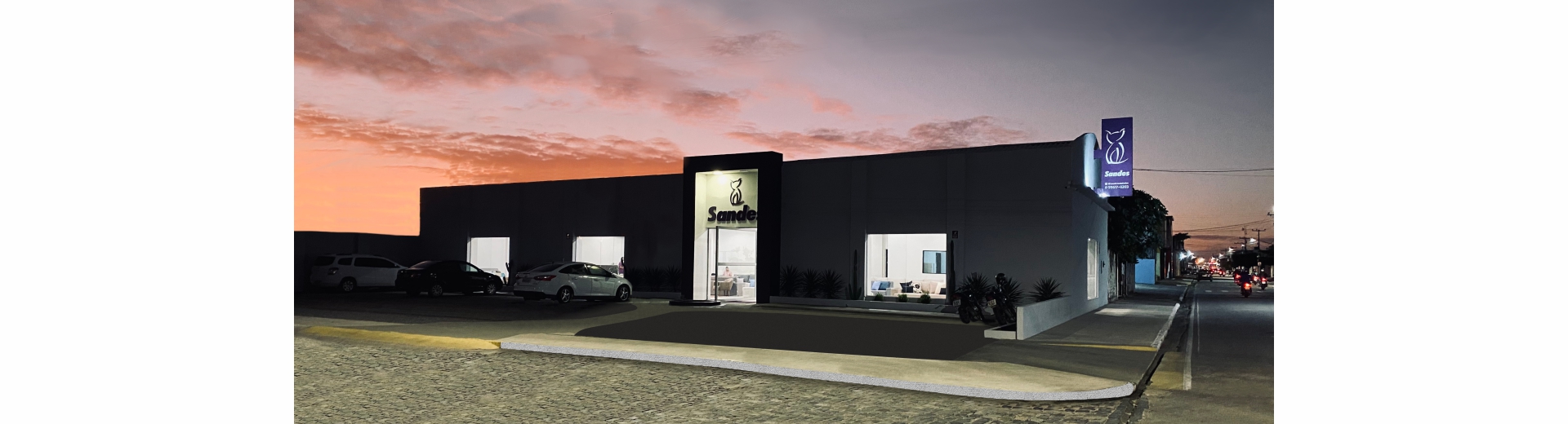 FULL BANNER FRENTE DA LOJA - NOITE