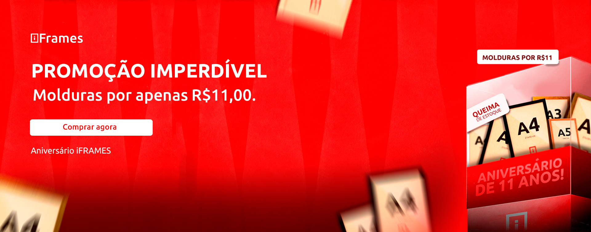 Molduras por 11 Reais