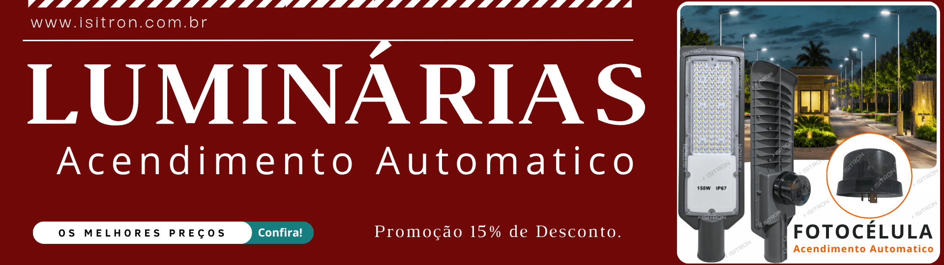 luminária publica led smd com rele fotocélula @desktop
