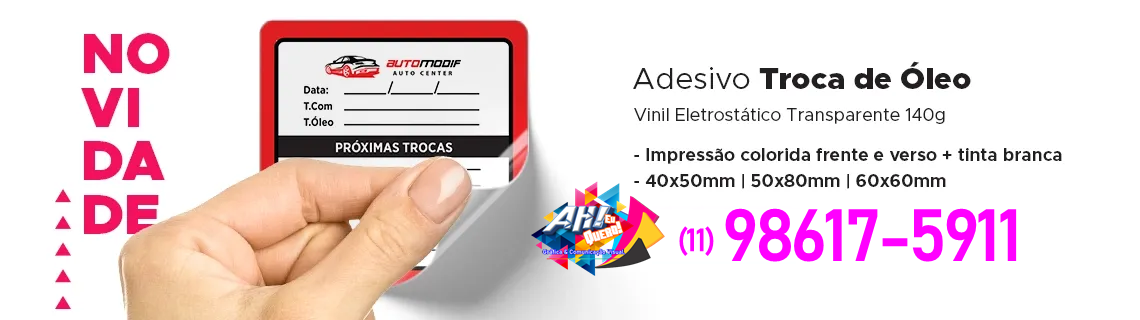 ADESIVO TROCA DE OLEO