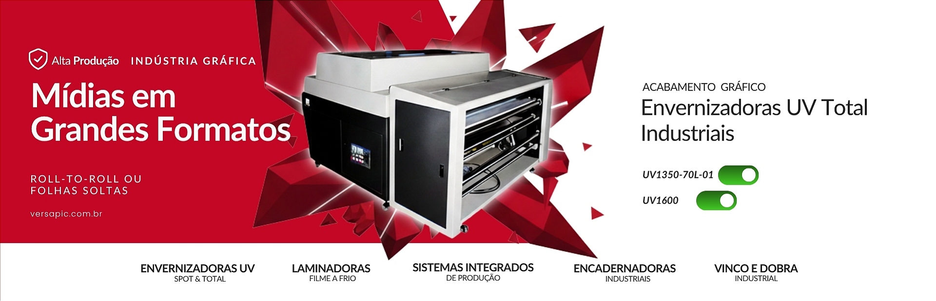 Envernizadoras UV Industriais