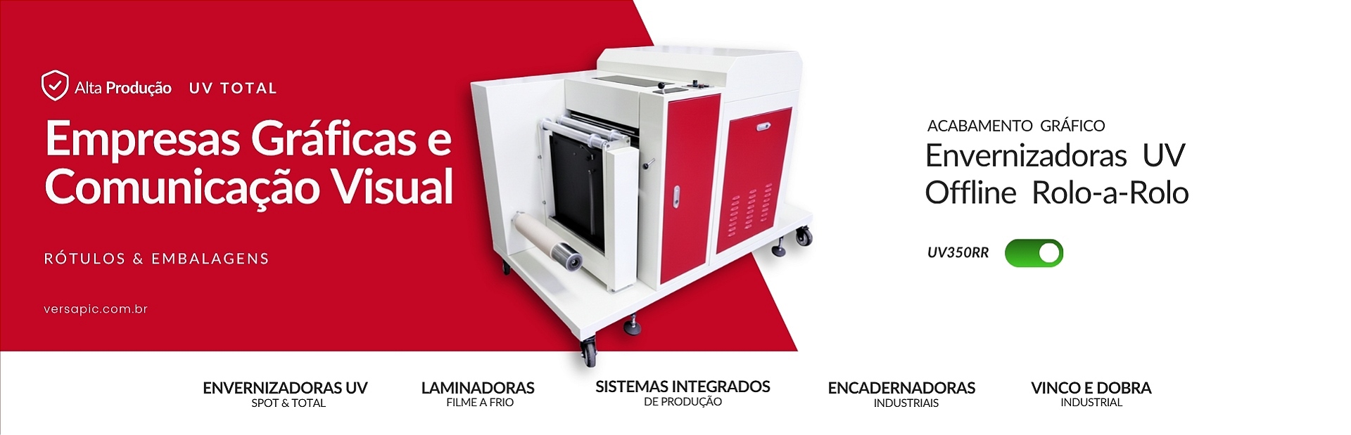 Envernizadores UV Offline roll-to-roll