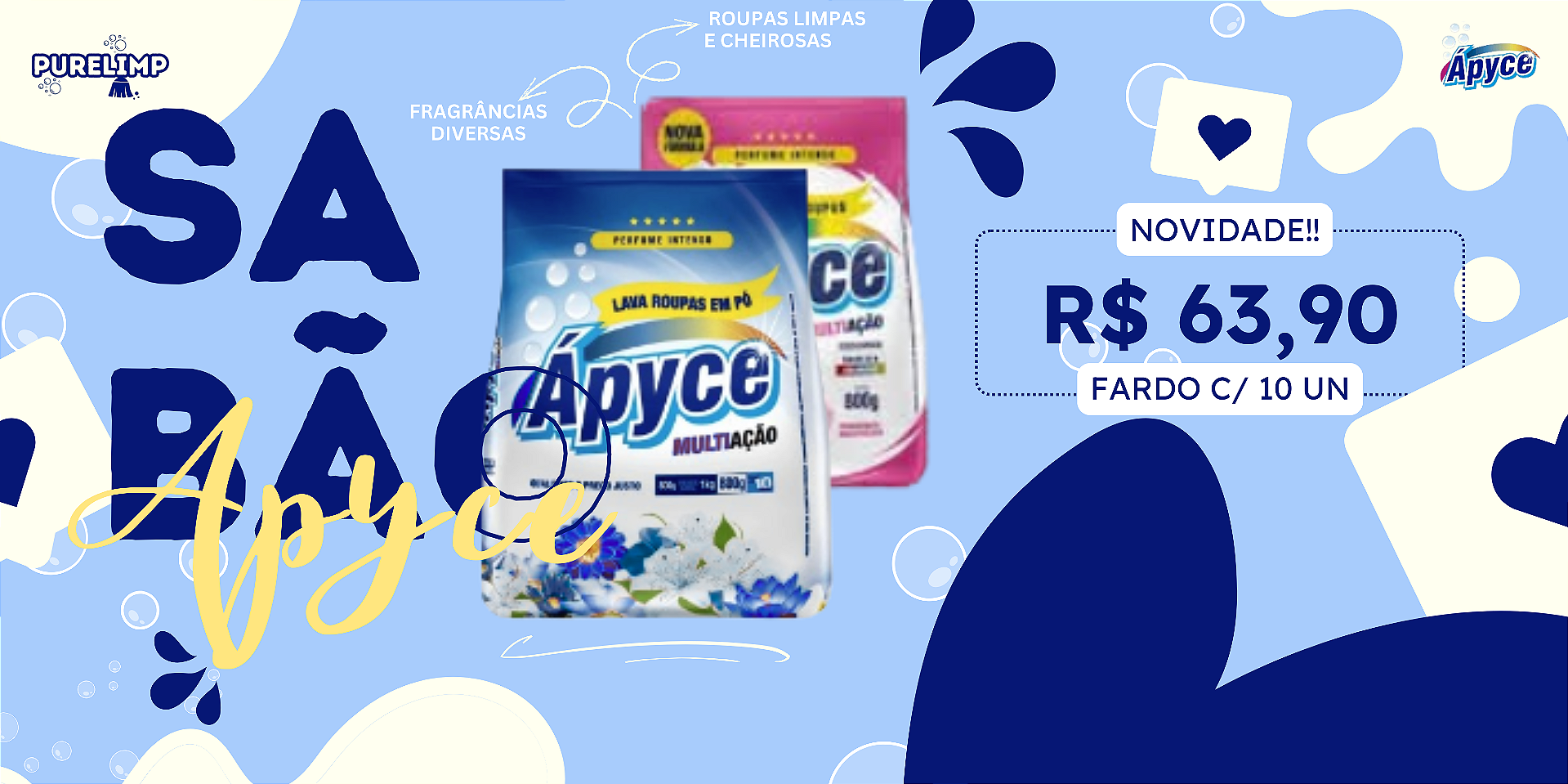 NOVIDADE: SABÃO EM PÓ ÁPYCE 800G