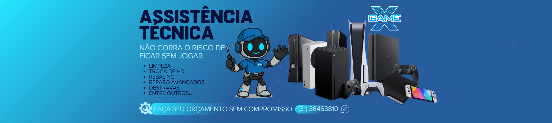 Assistencia tecnica game x