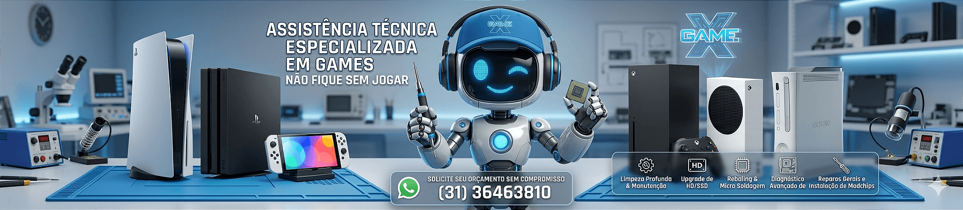 Assistencia tecnica game x