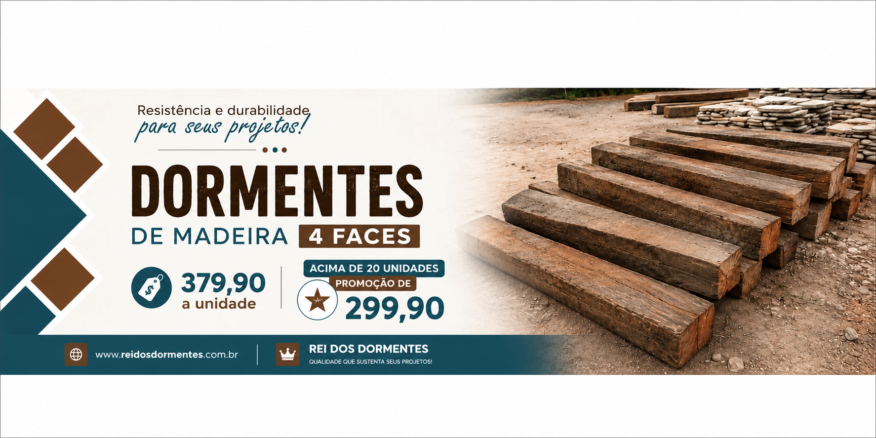 Dormentes 4 faces