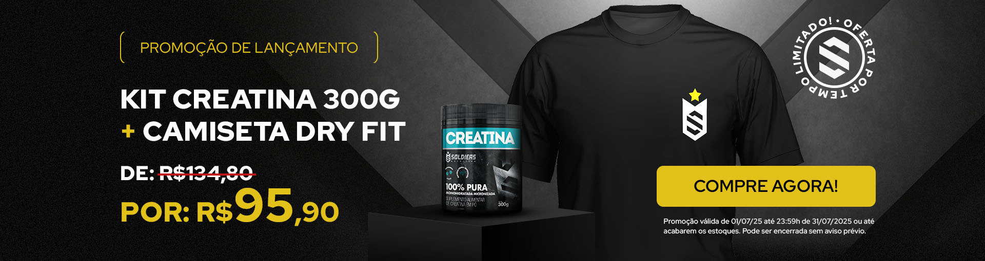 Creatina Pote + Dry Fit