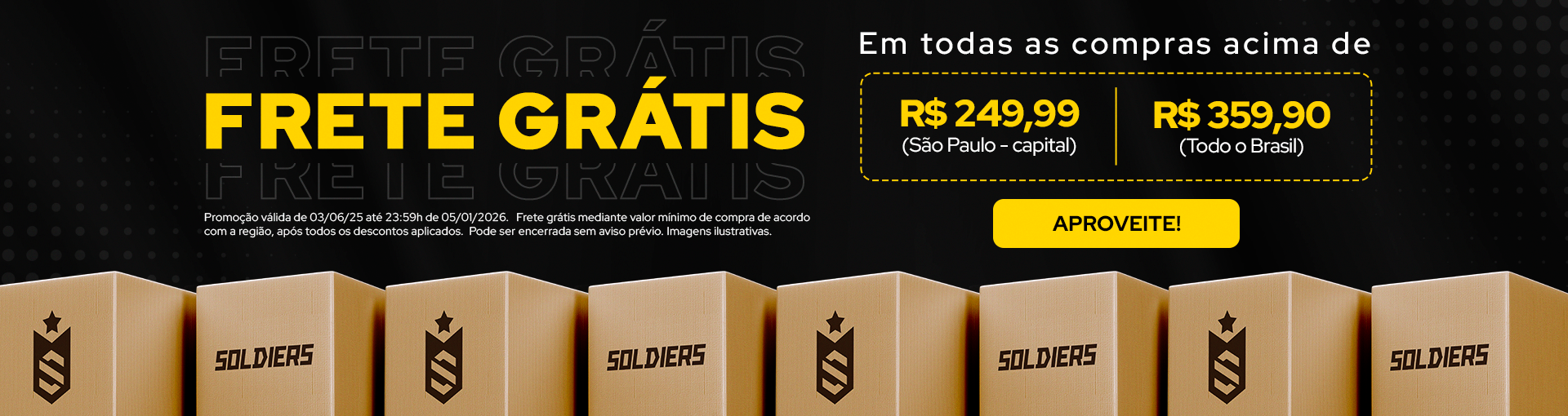 Frete grátis 249,99 -359,90