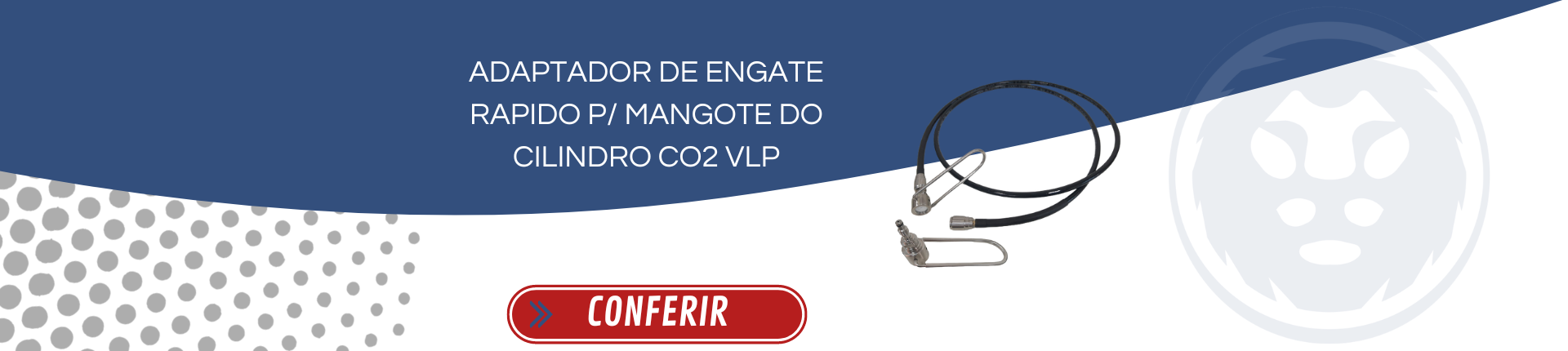 ADAPTADOR DE ENGATE RAPIDO P/ MANGOTE DO CILINDRO CO2 VLP