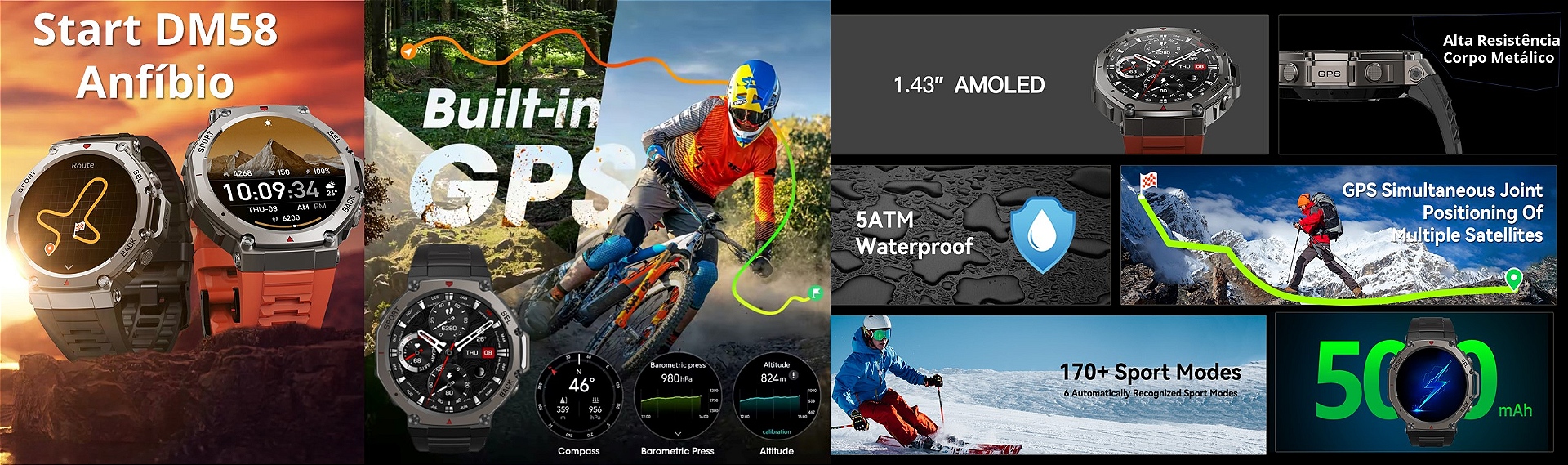 Smartwatch DM58 Start Anfíbio