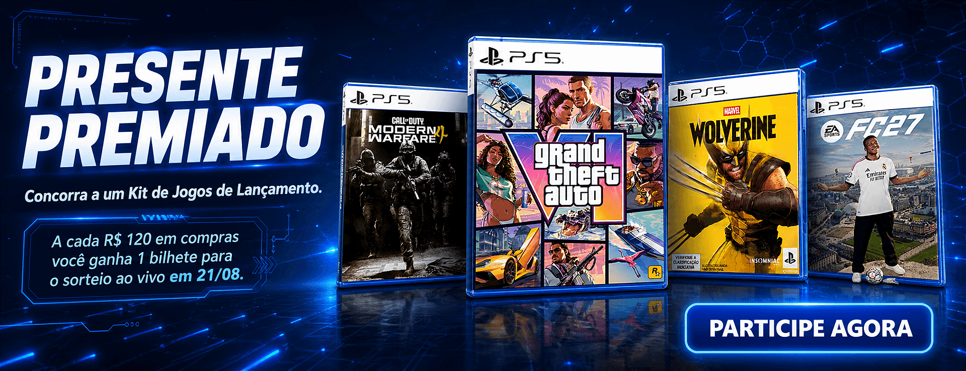 Sorteio Kit Jogos Lançamento