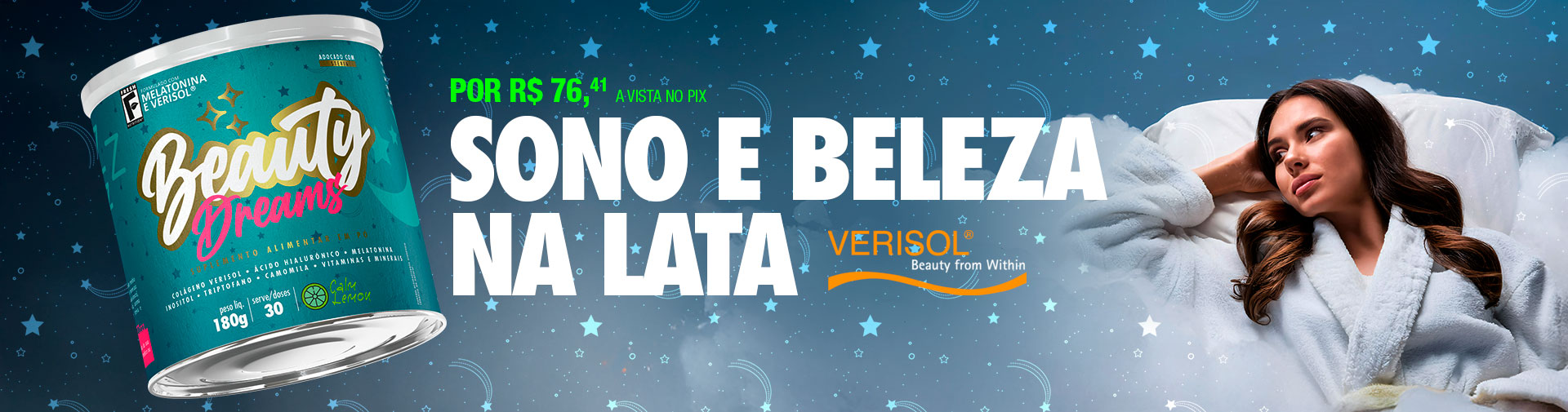 Beauty Dreams 180g Limão com Camomila - Colágeno Verisol com Melatonina