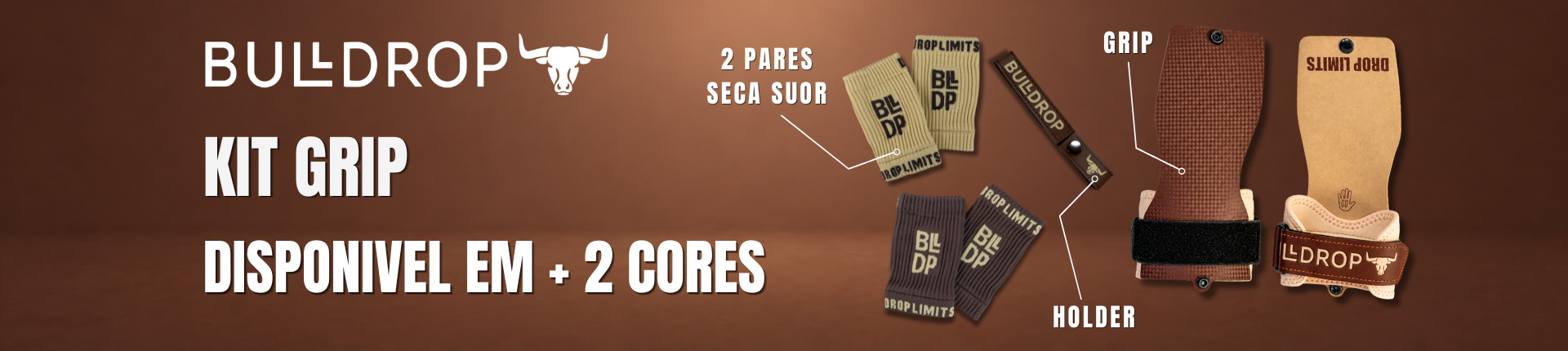 Banner Lançamento Kit Grip Marrom