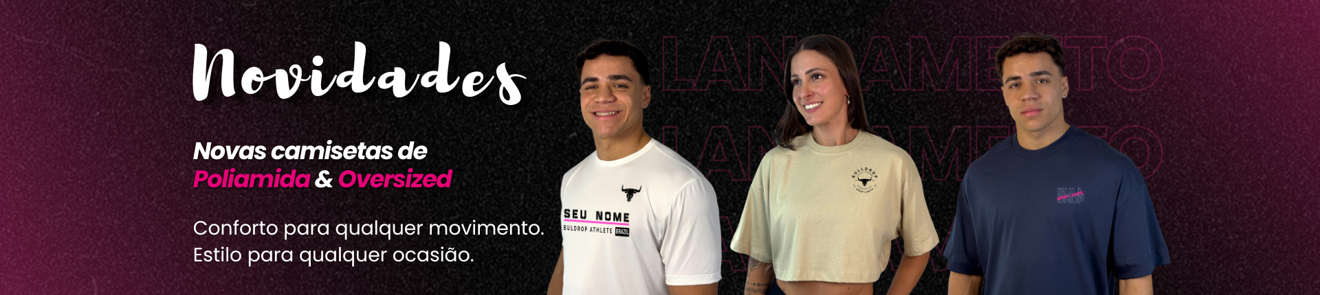 Banner Novidades Camisetas