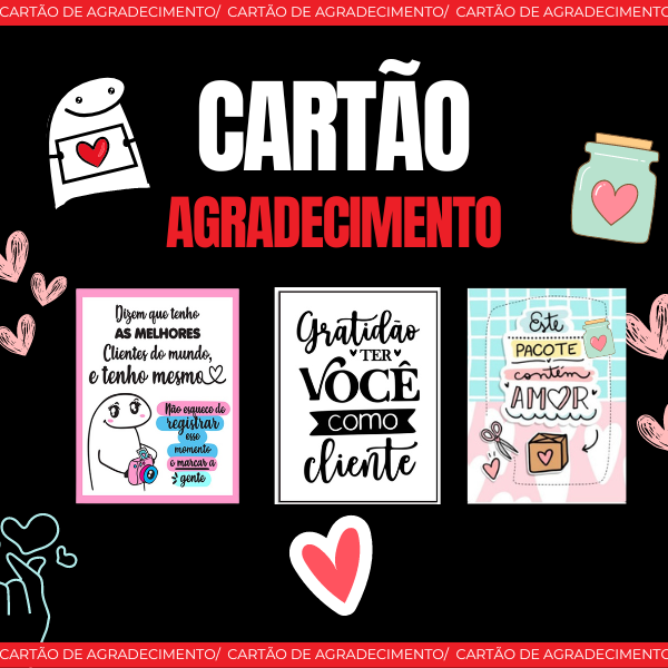 Cartão de agradecimento mobile