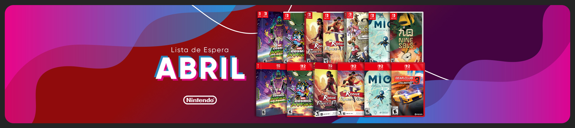 Full Banner Abril 2026 - Nintendo
