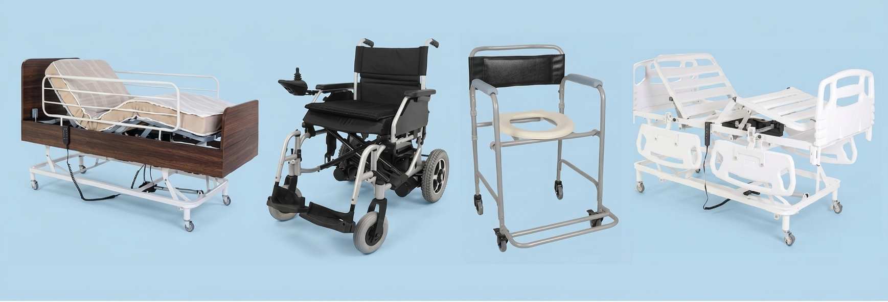 Cama Hospitalar Cadeira de Rodas Motorizada Cadeira Higiênica