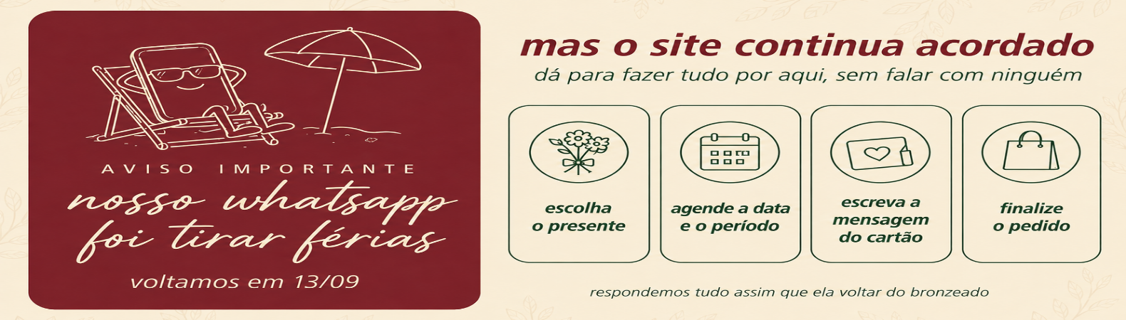 Férias whatsapp