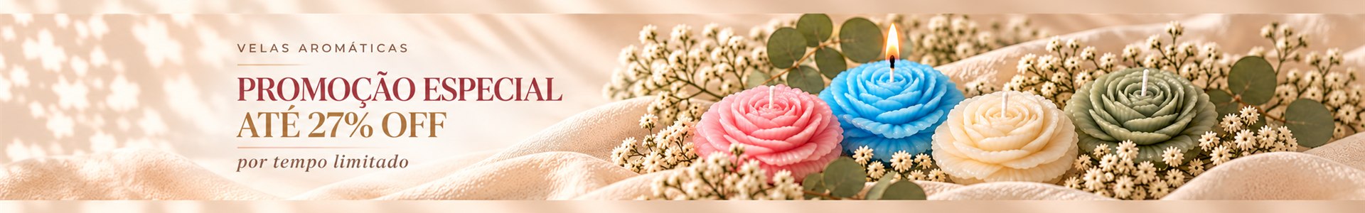 Promoção Velas Aromáticas