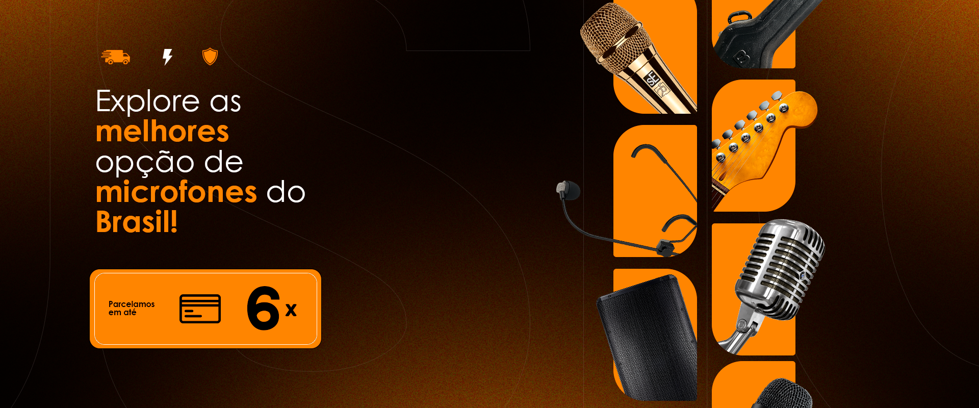 microfone banner