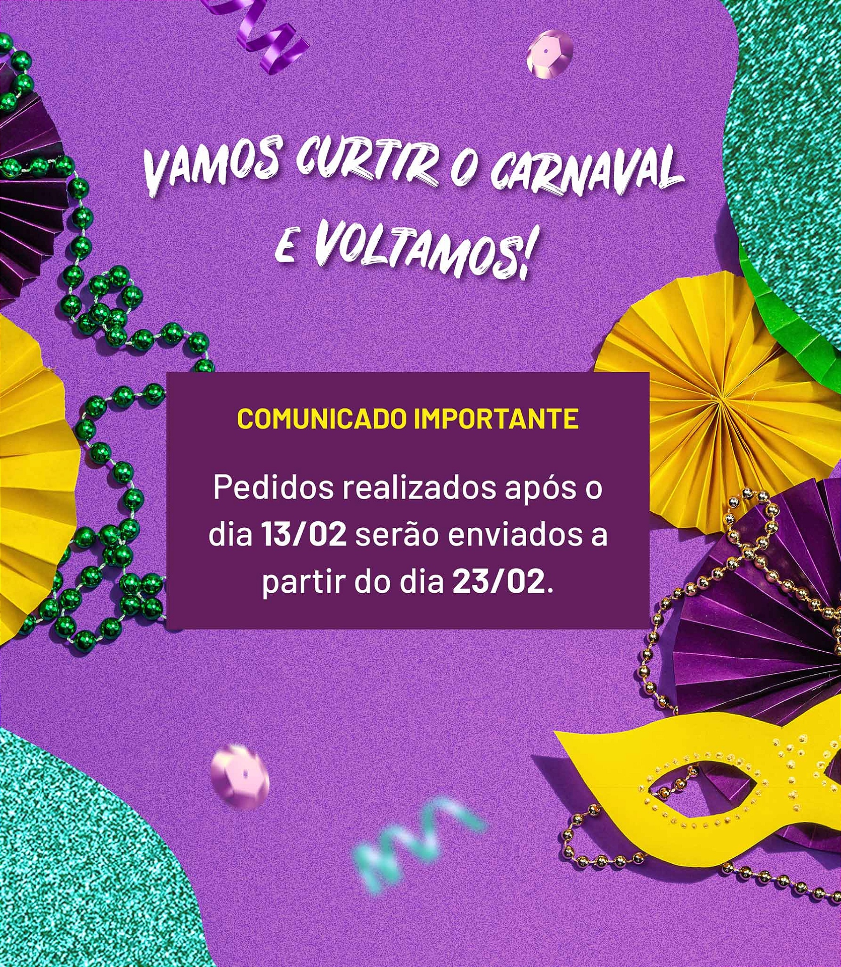[mobile] Banner recesso carnaval