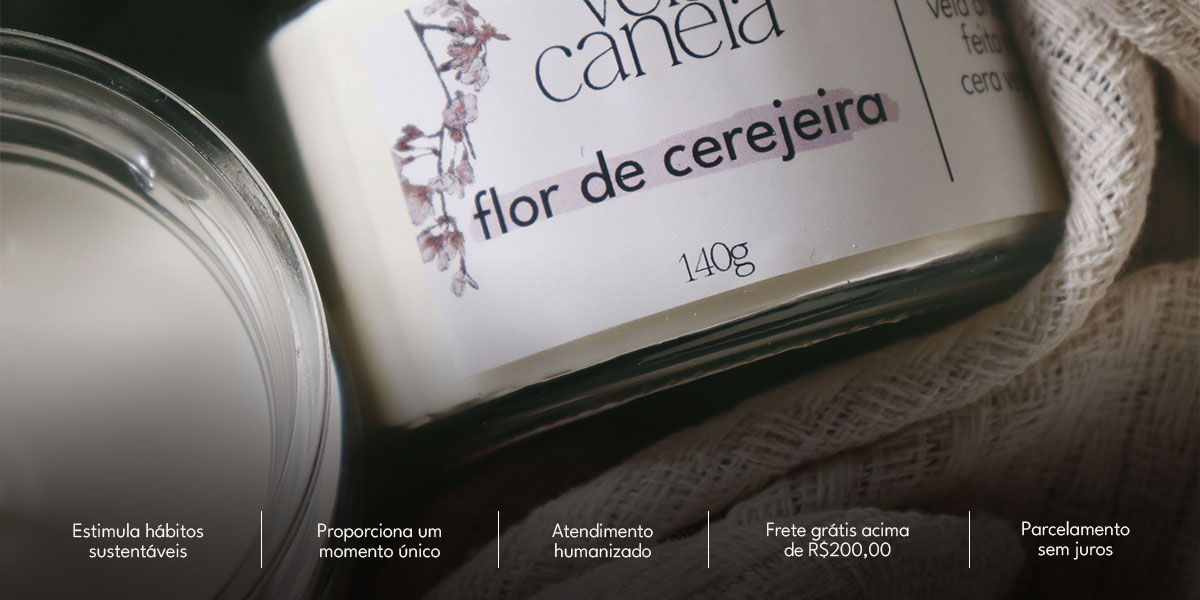 Vela com Canela + tarja