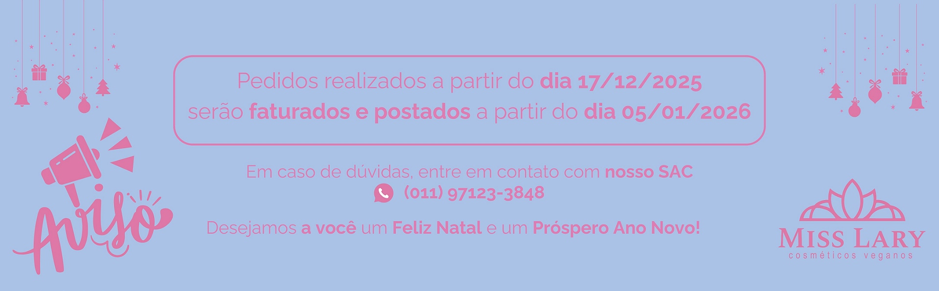 Banner Aviso de Férias