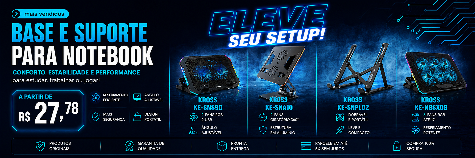 Base e Suporte Para Notebook