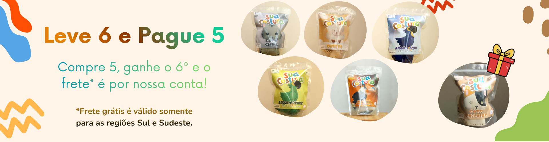 Promo leve 6 e pague 5