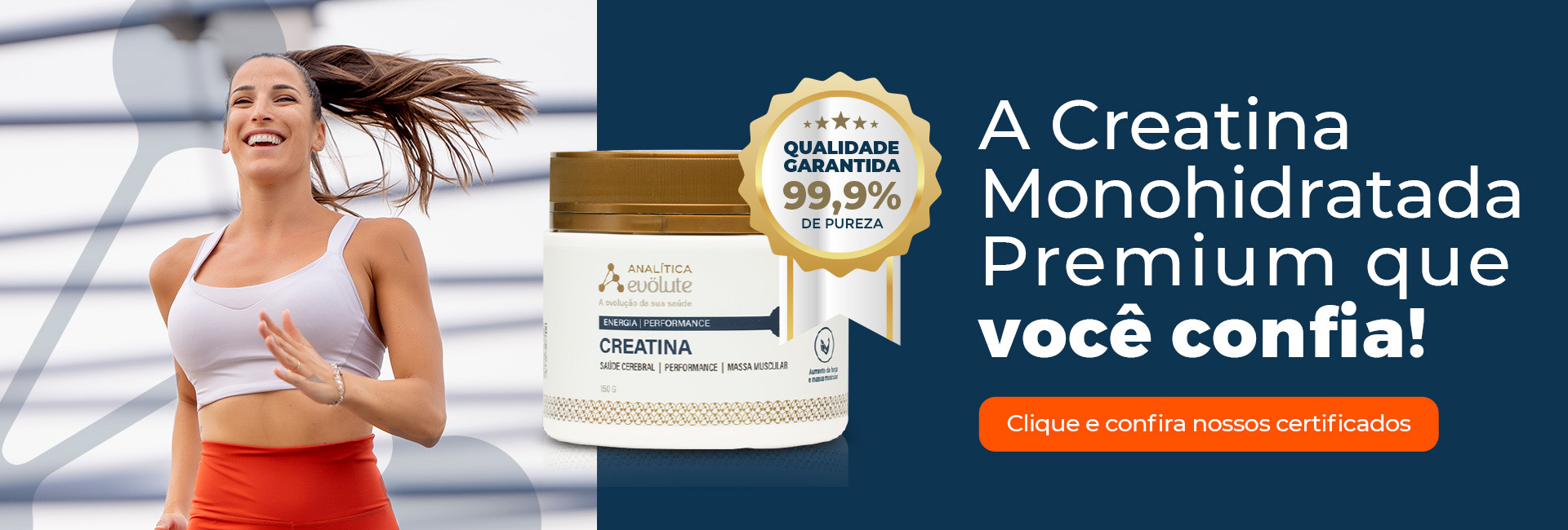 Creatina Evolute 99,9% de pureza