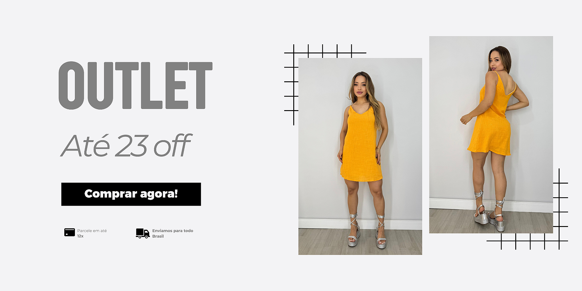 Vestido Rustic amarelo ouro