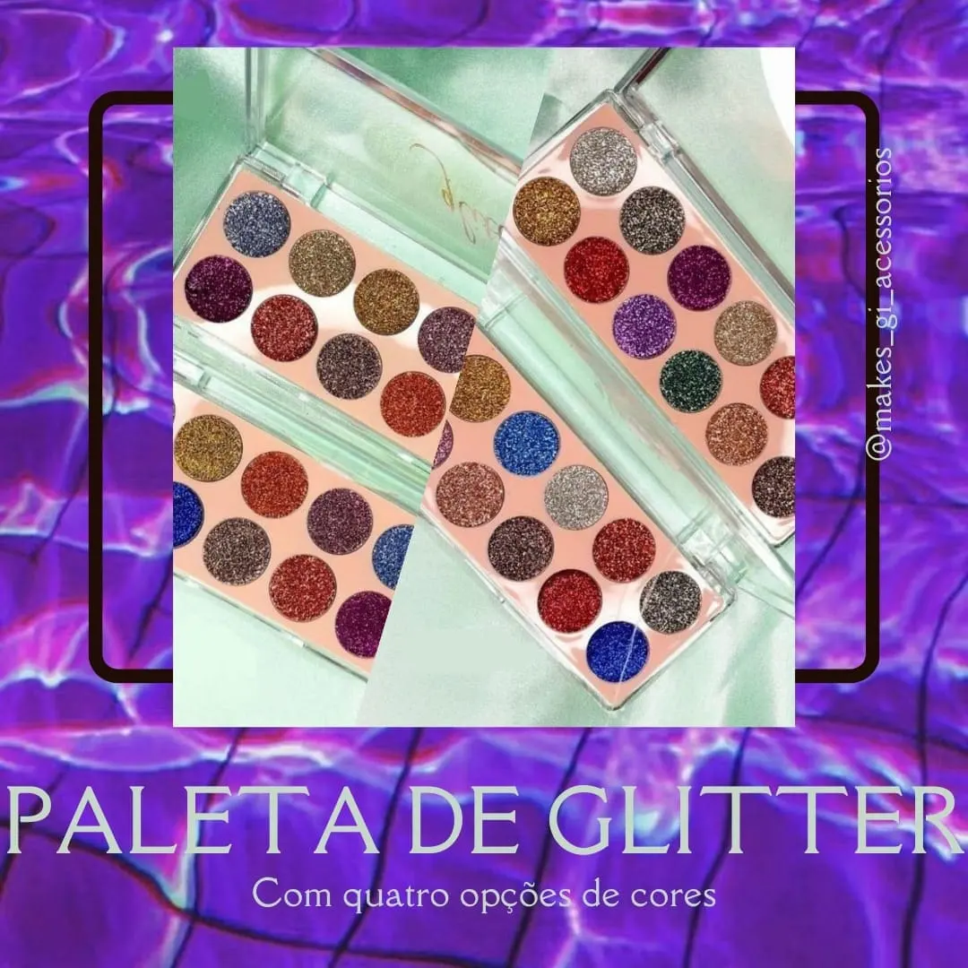 Paleta de sombra com glitter Vivai
