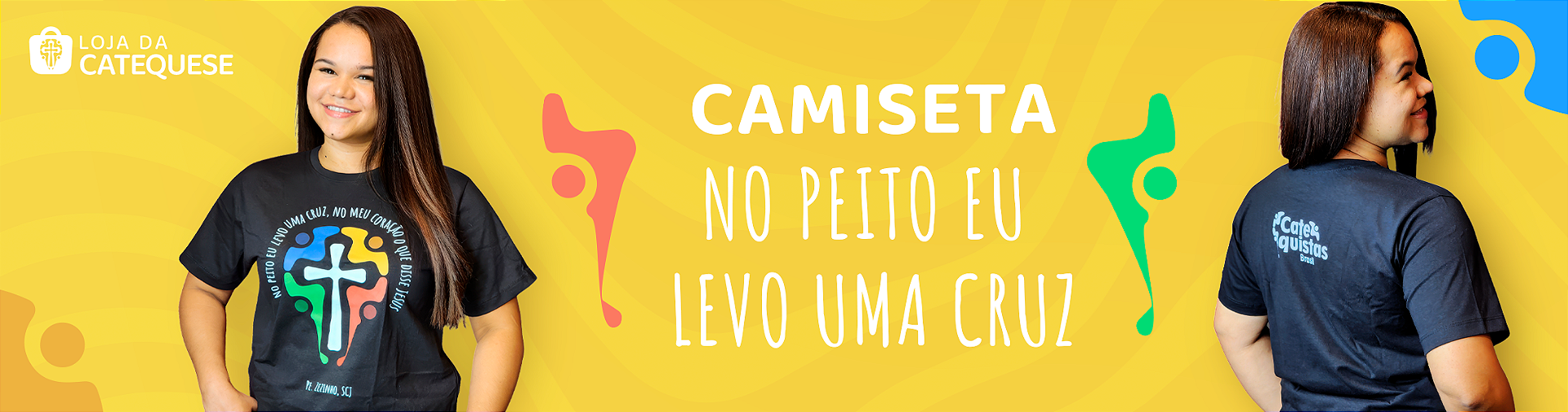 Camiseta no Peito eu Levo uma Cruz