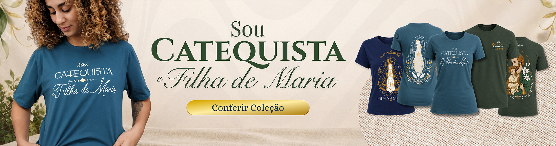Agosto mês do catequista - camisetas