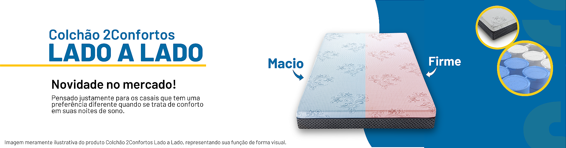 Colchão 2Confortos LADO A LADO