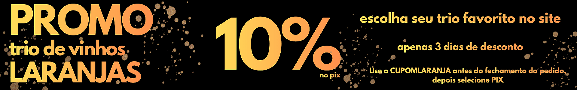 Promoção de Vinhos Laranjas Trio