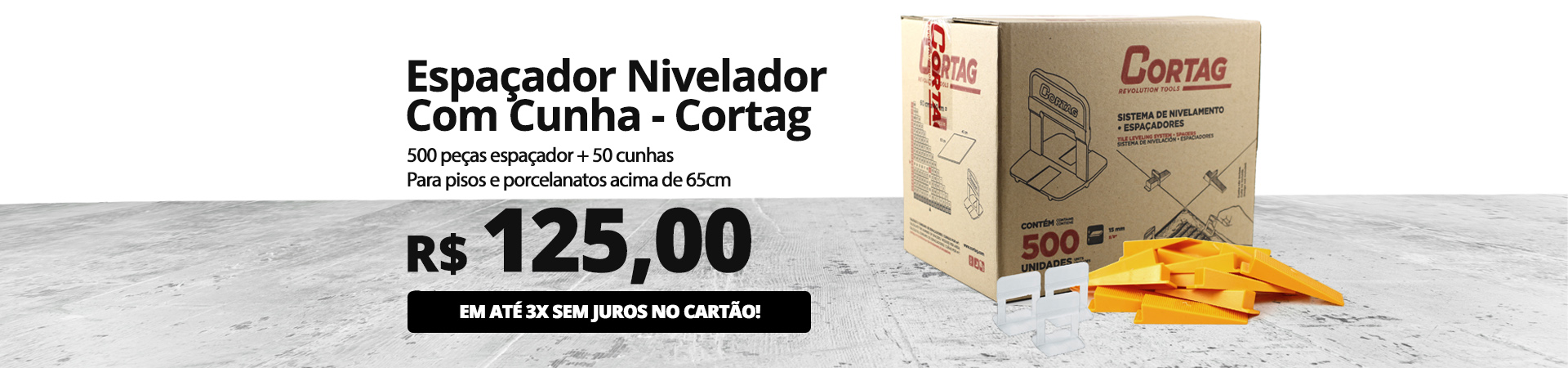 500 Espaçador + 50 Cunhas