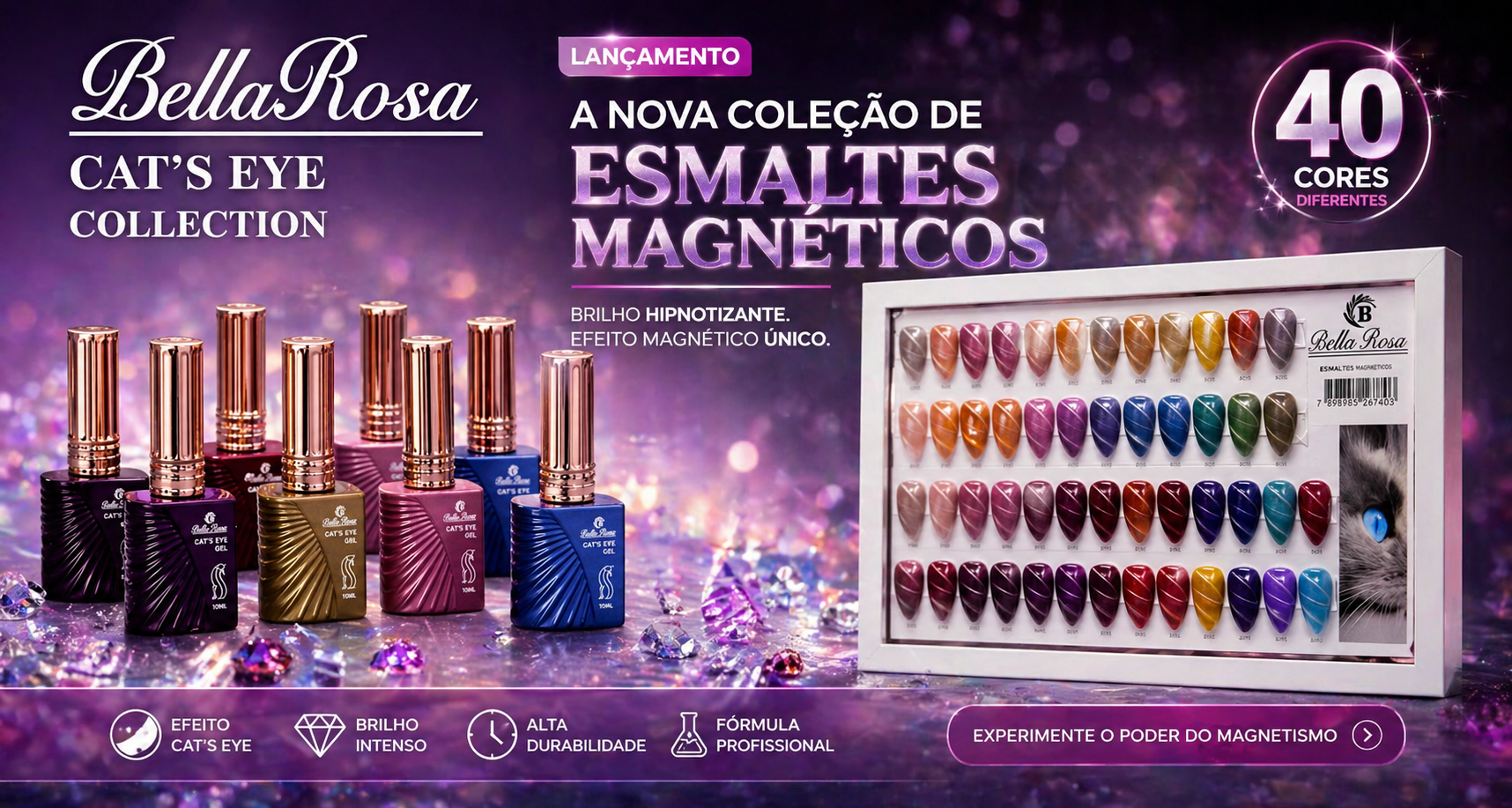 esmalte magnetico bella rosa