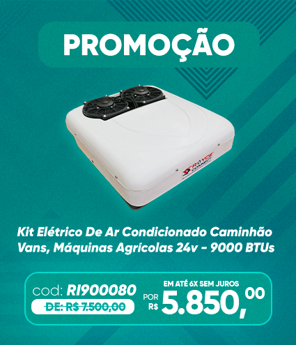 [mobile] Kit Elétrico Ar Condicionado de Teto Caminhão Vans Trailers Promoção 9000 BTUS