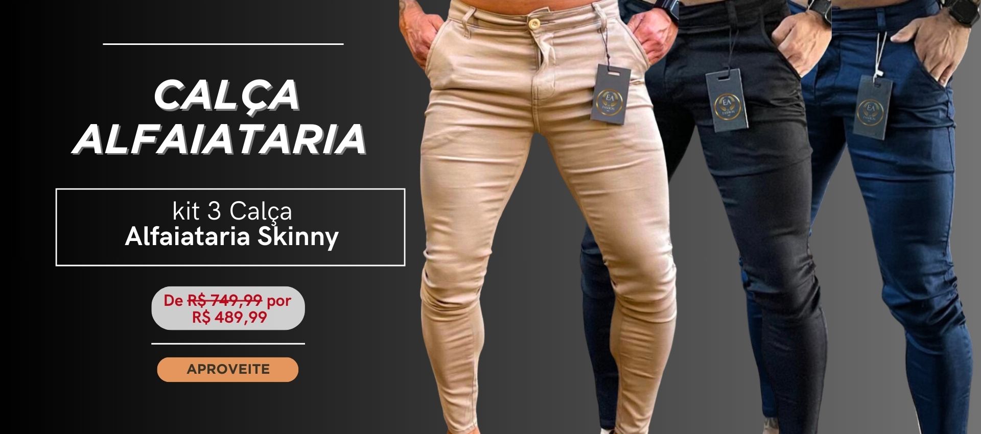 Kit 3 Calça alfaiataria skinny