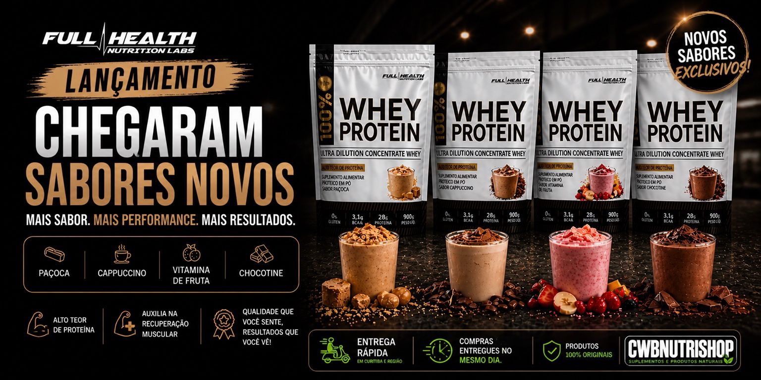 BANNER Whey  Refil 900g Lançamento de Sabores
