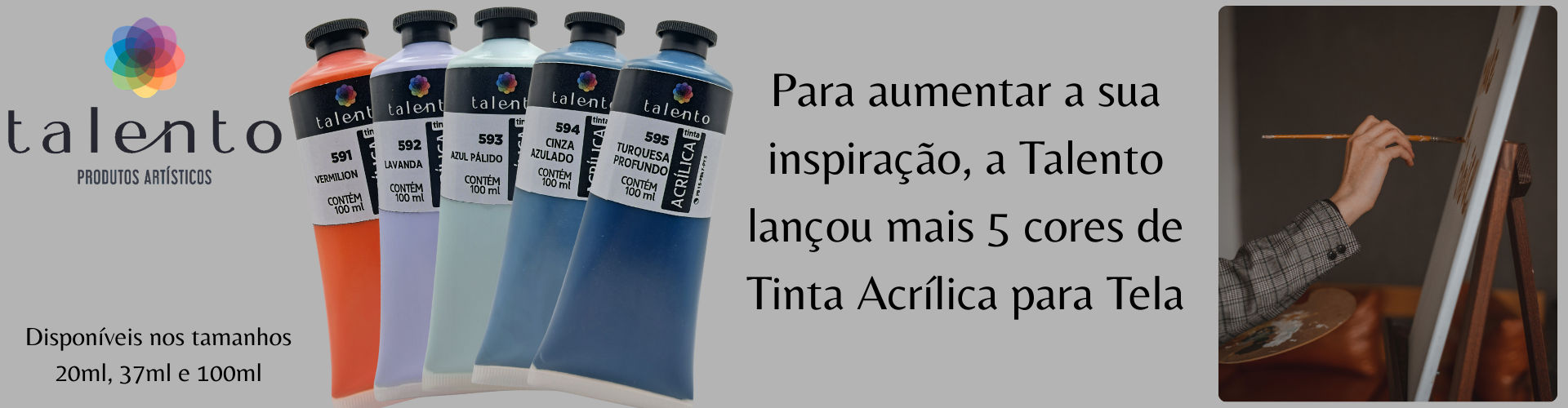 Novas Cores Acrilica Tela